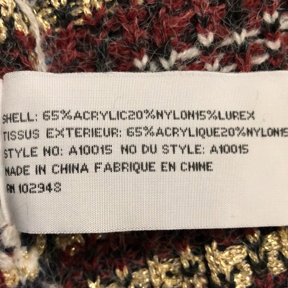 Anthropologie Tulle Charcoal Gray & Multi Colored Open Knit Cardigan Size M - Picture 7 of 7